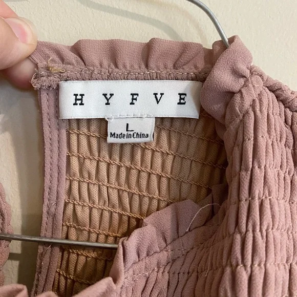 HYFVE Dusty Rose Long Sleeve Smocked Maxi Dress - Picture 2 of 2